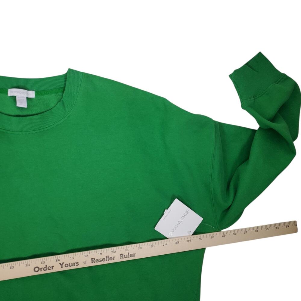 NEW Beyond Yoga Luxe Fleece Oversized Sweatshirt XL Home Court Green Crewneck - Picture 10 of 11